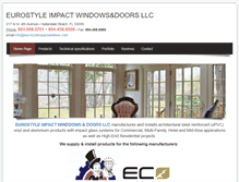 Tablet Screenshot of eurostyleimpactwindows.com